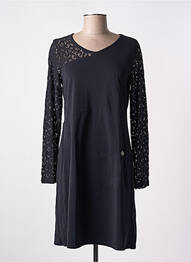 Robe courte manches longues manches longues noir MALOKA femme