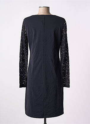 Robe courte manches longues manches longues noir MALOKA femme