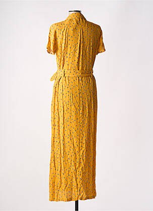 Robe longue manches courtes manches courtes jaune SURKANA femme