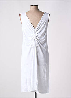 Robe mi-longue sans manche sans manche blanc MALOKA femme