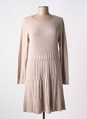 Robe mi-longue manches longues manches longues marron PAUL BRIAL femme