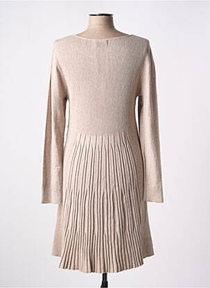 Robe mi-longue manches longues manches longues marron PAUL BRIAL femme