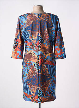 Robe courte manches 3/4 manches 3/4 bleu PAUL BRIAL femme