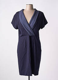 Robe courte manches courtes manches courtes bleu PAUL BRIAL femme