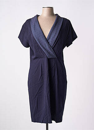 Robe courte manches courtes manches courtes bleu PAUL BRIAL femme