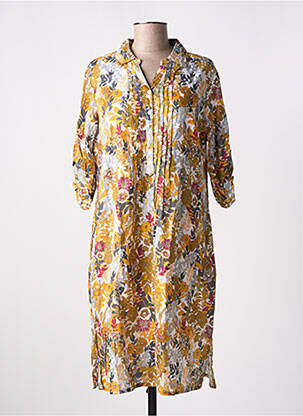 Robe mi-longue jaune AGATHE & LOUISE pour femme