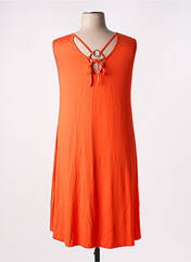 Robe mi-longue orange MALOKA pour femme seconde vue