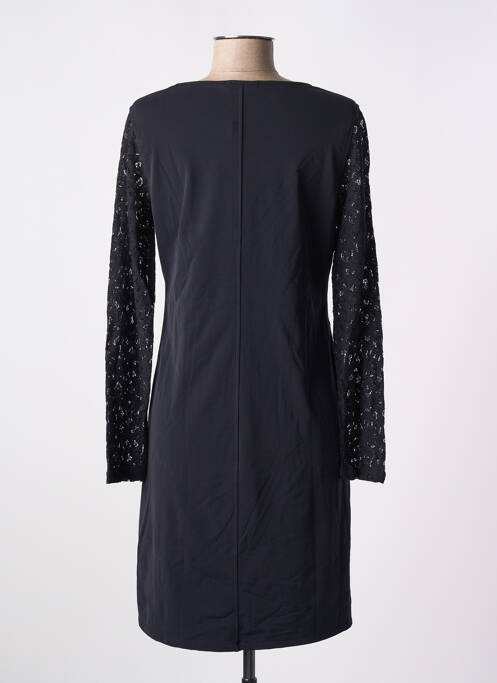 Robe courte manches longues manches longues noir MALOKA femme