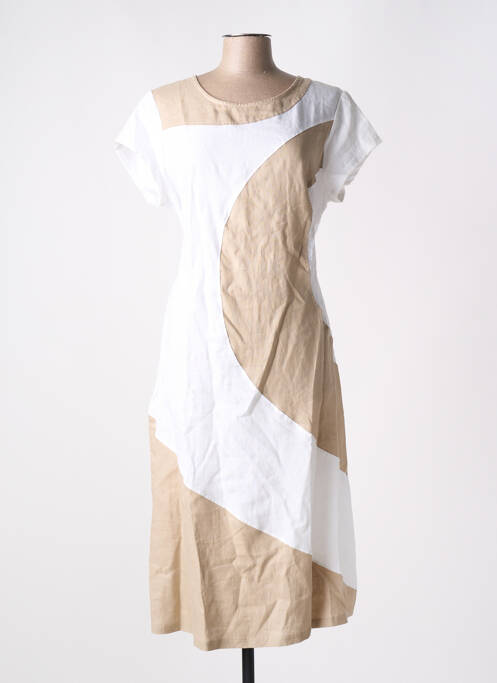 Robe mi-longue beige MALOKA pour femme