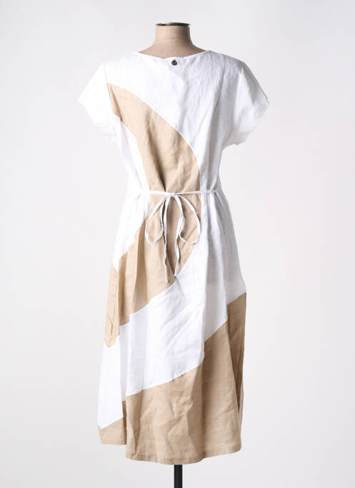 Robe mi-longue beige MALOKA pour femme