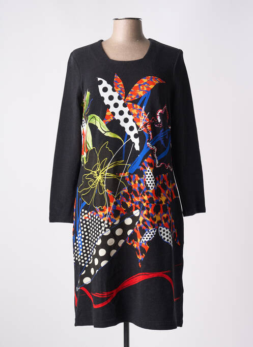 Robe mi-longue noir IMPULSION pour femme