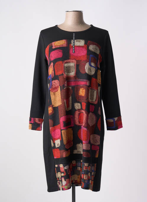 Robe mi-longue noir IMPULSION pour femme