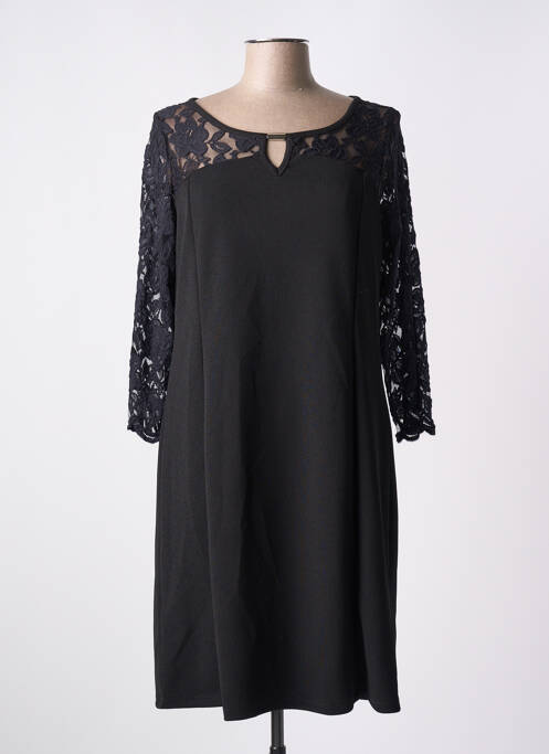 Robe mi-longue noir IMPULSION pour femme