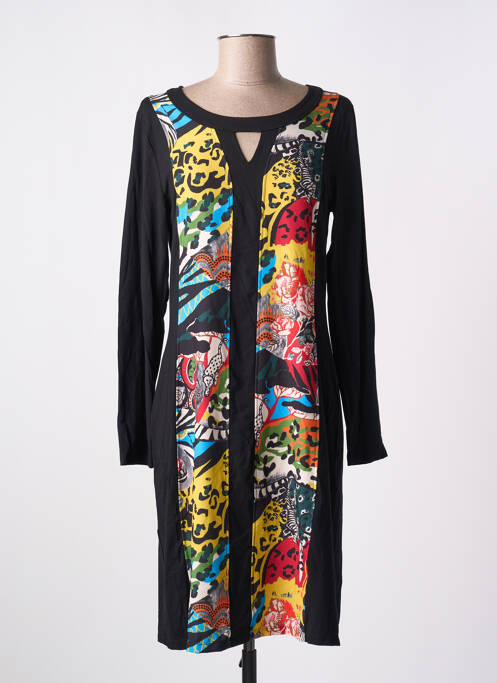 Robe mi-longue noir MALOKA pour femme