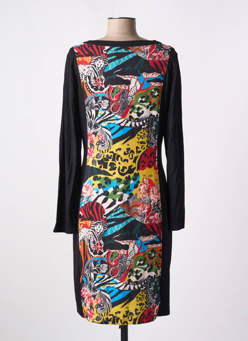 Robe mi-longue noir MALOKA pour femme