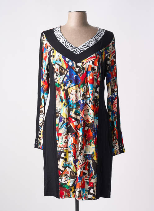 Robe mi-longue noir MALOKA pour femme