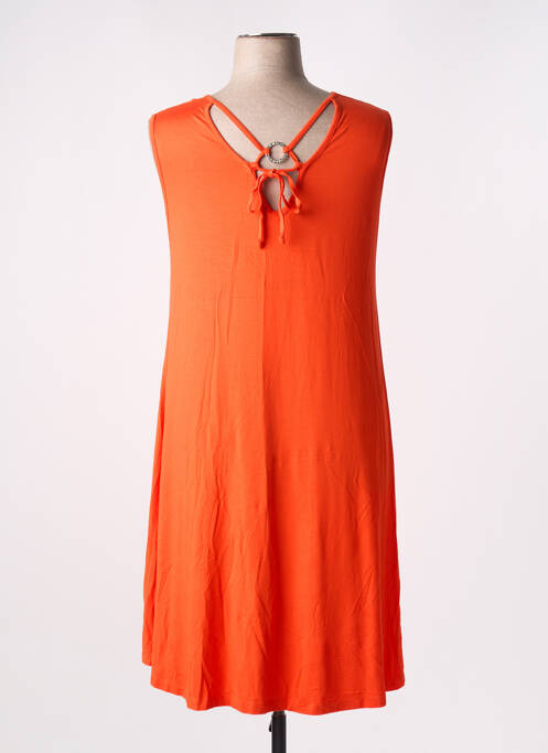 Robe mi-longue orange MALOKA pour femme