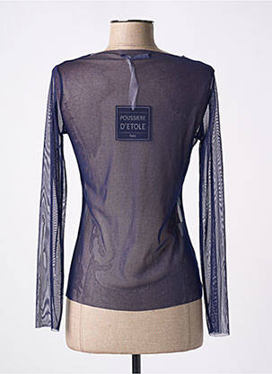 Top coupe cintrée manches longues bleu POUSSIERE D'ETOLE femme