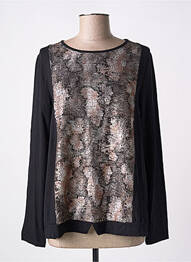 T-shirt manches longues manches longues noir MALOKA femme