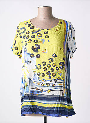 Blouse manches courtes manches courtes jaune PAUL BRIAL femme