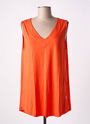 Débardeur coupe droite sans manche orange MALOKA femme