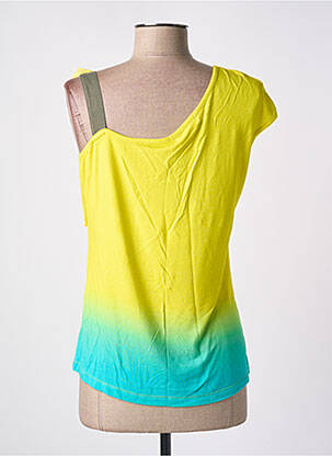 T-shirt stretch manches courtes jaune PAUL BRIAL femme