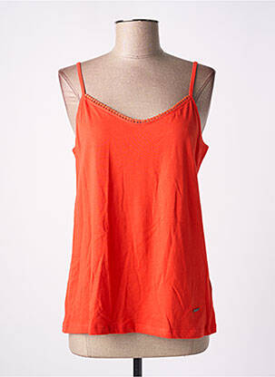 Top tissage jersey fines bretelles orange AGATHE & LOUISE femme