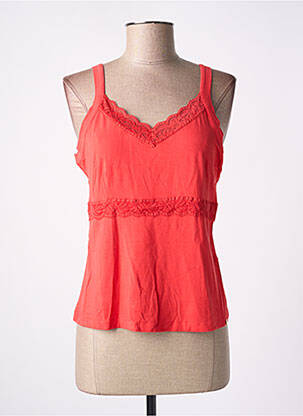 Top tissage jersey fines bretelles rouge PAUL BRIAL femme