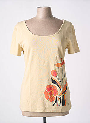 T-shirt sérigraphie manches courtes beige PAUL BRIAL femme