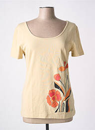 T-shirt sérigraphie manches courtes beige PAUL BRIAL femme