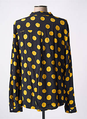Chemisier tissage crêpe manches longues noir SURKANA femme