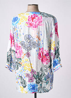 Blouse imprimé fleurs manches 3/4 rose PAUL BRIAL femme
