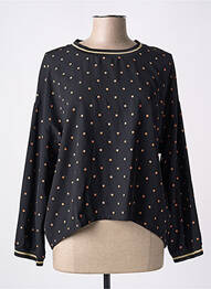 Blouse col rond manches longues noir POUSSIERE D'ETOLE femme