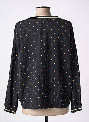 Blouse col rond manches longues noir POUSSIERE D'ETOLE femme
