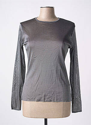 Top stretch manches longues argent POUSSIERE D'ETOLE femme