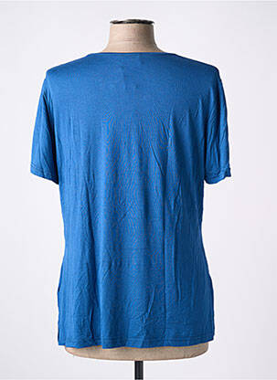 T-shirt col v manches courtes bleu IMPULSION femme