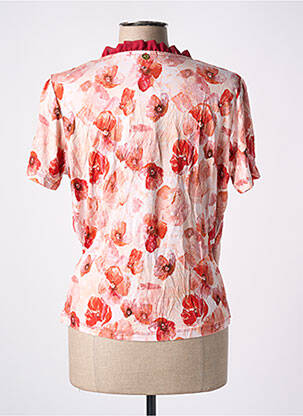 T-shirt col v manches courtes orange PAUL BRIAL femme