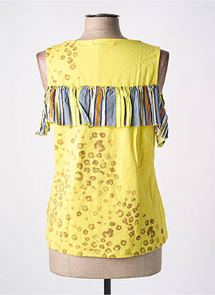 T-shirt stretch manches courtes jaune PAUL BRIAL femme
