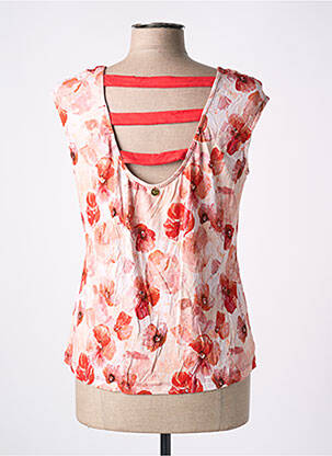 T-shirt stretch manches courtes orange MALOKA femme