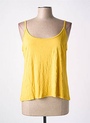 Top tissage jersey fines bretelles jaune IMPULSION femme