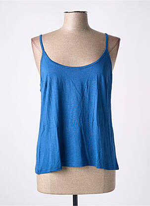Top tissage jersey fines bretelles bleu IMPULSION femme