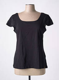 T-shirt stretch manches courtes noir PAUL BRIAL femme