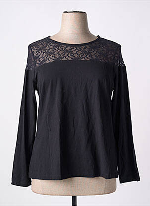 T-shirt manches longues manches longues noir MALOKA femme