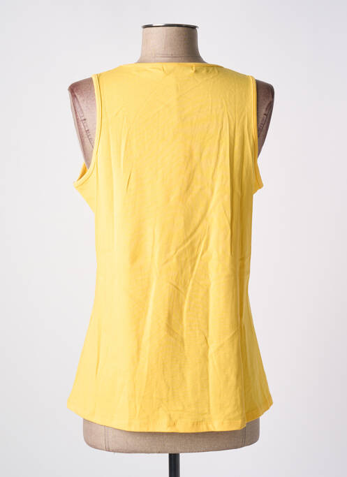Débardeur stretch sans manche jaune MALOKA femme