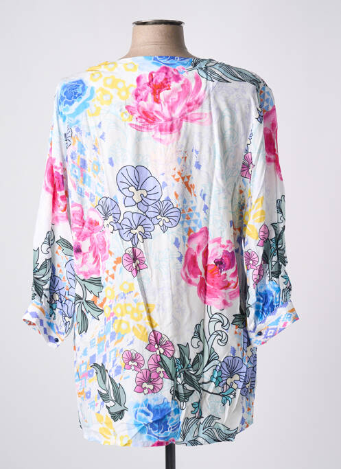 Blouse imprimé fleurs manches 3/4 rose PAUL BRIAL femme