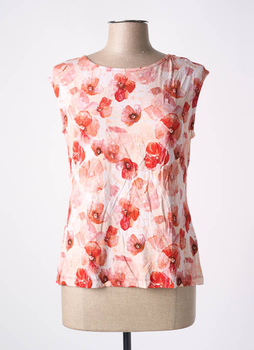 T-shirt stretch manches courtes orange MALOKA femme