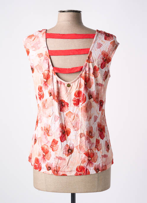 T-shirt stretch manches courtes orange MALOKA femme