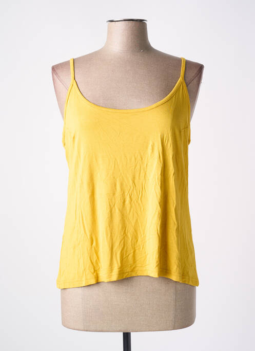 Top tissage jersey fines bretelles jaune IMPULSION femme