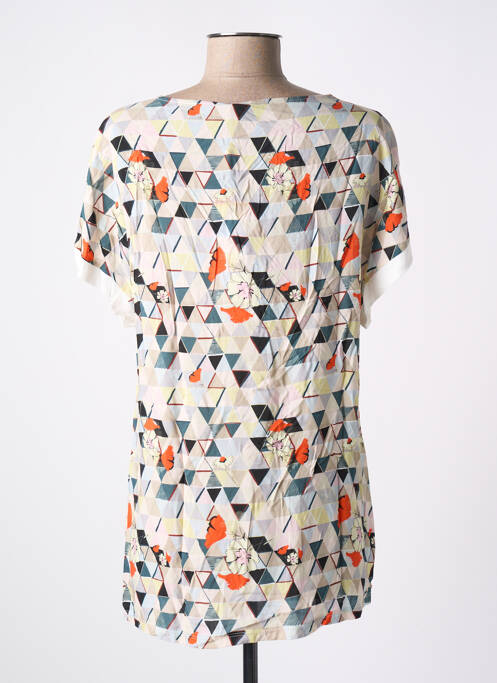 Tunique manches courtes beige MALOKA pour femme