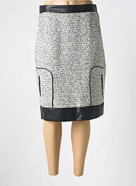 Jupe mi-longue fermeture zip latéral gris MERI & ESCA femme